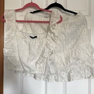 7 For all mankind 2 piece skirt/crop top NWT